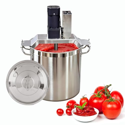 HCAUYNN Mezclador de Alimentos automático - Batidora automática con Velocidad Ajustable y rascador de 4 Hojas, máquina mezcladora eléctrica para Hacer Mermelada, Salsa, Relleno 80L