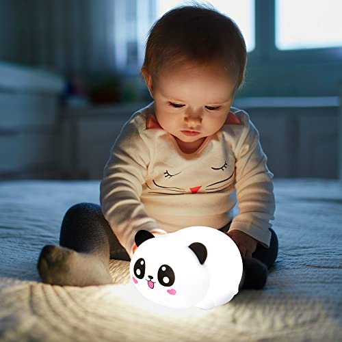Lámpara de noche panda recargable USB para niños miniatura 4