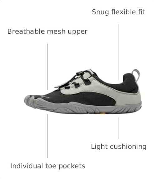 Vibram Women's FiveFingers V-Run Retro | Barefoot Road Running Shoe with XS Trek Outsole & Breathable Mesh