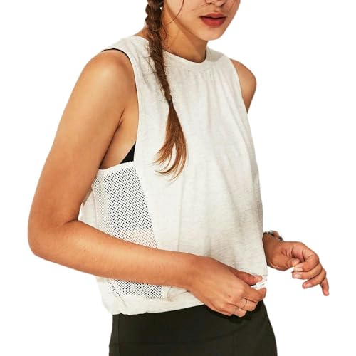Débardeur de sport ample en maille pour femme qui s'entraîne activement