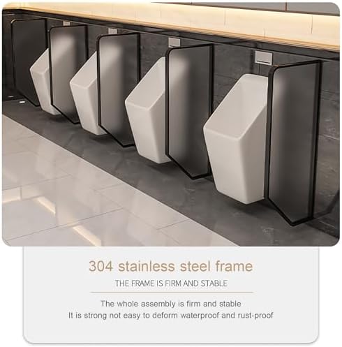 Wall-Mounted Men's Urinal Privacy Baffle with Tempered Glass - Durable Urinal Screens for Hotels, Public Restrooms, Shopping Malls, Enhancing Bathroom Privacy and Hygiene.