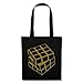 Spreadshirt Rubik's Cube Doré Sac En Tissu, noir