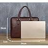 UZOURI Cowhide Briefcases Mens Genuine Leather Fashion Business Laptop Bags Carrying Cases Shoulder Bags #3