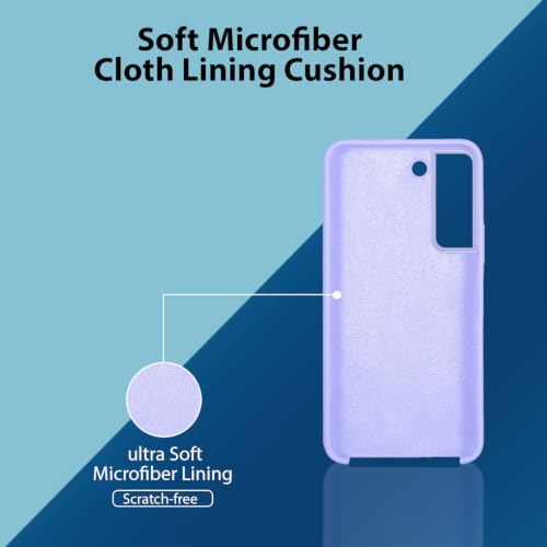 Image of LIRAMARK Liquid Silicone Soft Back Cover Case for Samsung Galaxy S21 Plus (Lavender)