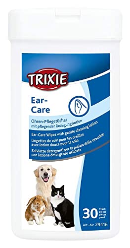 Trixie: – Ear Care Wipes | Ear Care Wipes for Dogs, Cats and Other Small Animals | Made with Gentle Care Lotion for The Regular Removal of Dirt and Wax Around The Ears – (Pack of 30 Wipes)