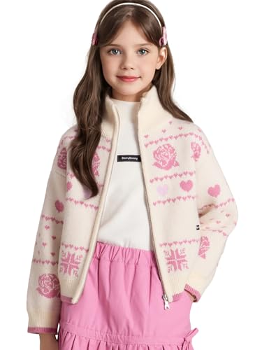 Girls Cardigan Jacket,6-16 Years Girls Sweater,School Uniform Style for Kids,Winter Clothes,Kids Knit Outwear