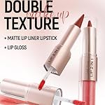 3 Pcs Lip Liner and Gloss Set 2 in 1 Lipstick with Dual-Ended and Smooth Buildable Lip Gloss for Women Lip Combo Makeup (3 Pcs Glossy #04#05#06) - Image 2