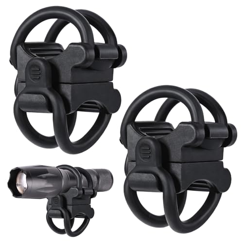 Eldraqth 2 Pack Universal Bike Flashlight Mount Bikes Flashlight Holder Mountain Bike Accessories Bicycle Light Mount