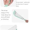 UCSAJI Silicone Fish Spatula Turner Thin Slotted Flexible Stainless Steel With Silicone Edge Heat Resistant Nonstick Cookware Safe Kitchen Flipper For Fish Eggs Pancakes (3, Red, Blue, Black) #4