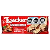 Loacker, Classic Napolitaner, Fragranti Wafer con 3 Strati di Cialde Farcite con Crema alle Nocciole 100% Italiane, Ideali per Merenda e Snack, 1 Confezione da 175g