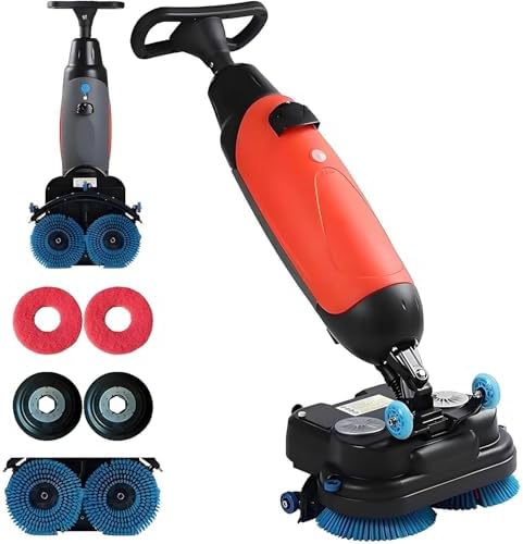 Commercial Electric Floor Scrubber & Tile Polisher - Cordless Carpet Extractor with 360° Rotation, Self-Propelled, Ideal for Vinyl, Concrete & Luxury Vinyl Flooring - Power Scrub Brush