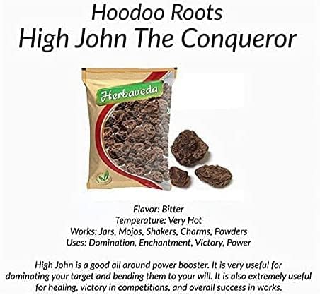 Herbaveda- High John Conqueror Root 50g | Whole | High John Root Incense | Boosts Stamina