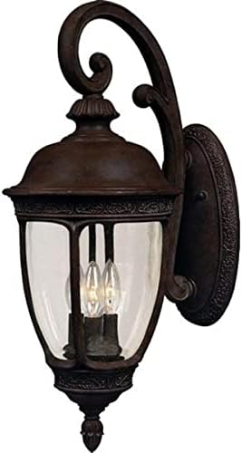 Maxim Knob Hill DC - 8 Inch 3 Light Outdoor Wall Lantern in European Style