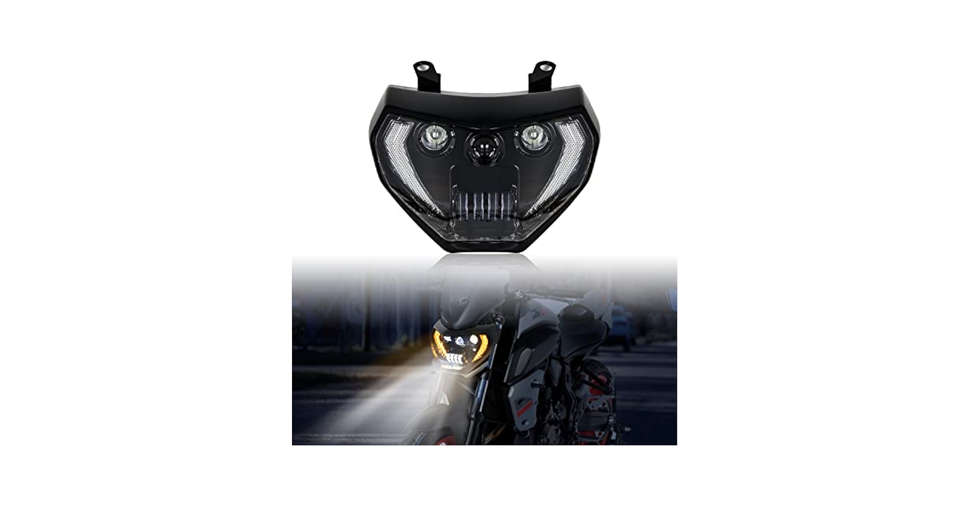 【Mouf】  yamagiwa E-LED SERIES F-094W Amazon.com: VEISUTOR LED Headlight for Yamaha MT07 MT09 FZ09