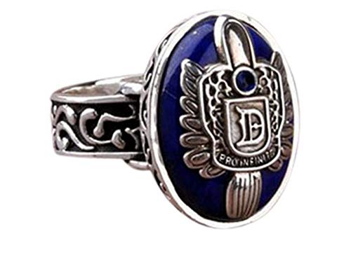 YuLiu Vampire Ring,FunDiscount 18mm Retro Vintage Vampire Diaries Daylight Walking Signet Damon's Ring Finger Ring Oval Stone Punk Antique Ring Cool Simple Band,Gift (1Pcs)