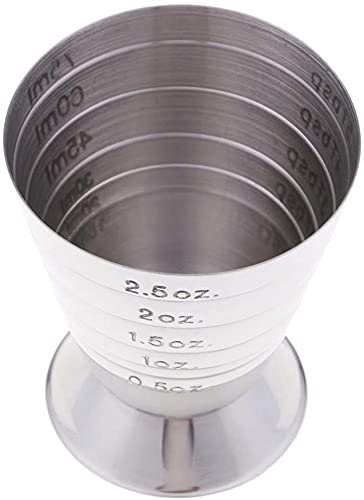 Aço inoxidável Jigger Drink Spirit Shot Measure Cup Cocktail Wine Bar Tool Deft and Fashion