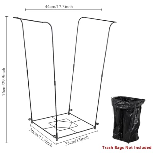 VITERLIGHT 2 Pack Trash Bag Holder, 30-45 Gallon Metal Garbage Bag Holder by VITERLIGHT - Used condition - Image 2