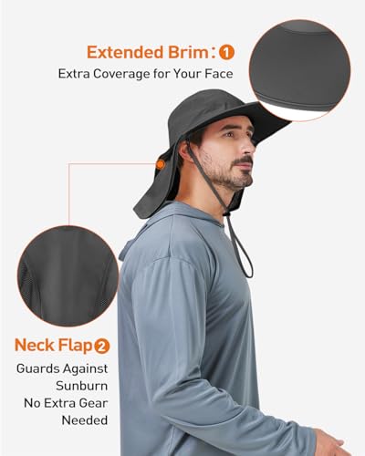 Image of Zylioo 3XL /2XL /XL /L /M UV Boonie Sun Hat,Oversize UPF Summer Hat,Quick-Dry Breathable Fishing Hat with Floppy Wide Brim