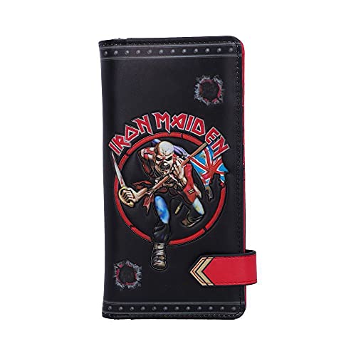 Nemesis Now Bolsa oficialmente licenciada Iron Maiden Eddie Trooper em relevo, PU, preta, 18,5 cm