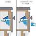 Qdos Safety Adhesive Magnet Lock | White | Perfect Installation the FIRST time - No Removing Drawers! No Drilling! No Tools Required! Only for Standard Framed Cabinets | 4 Locks + 1 Key