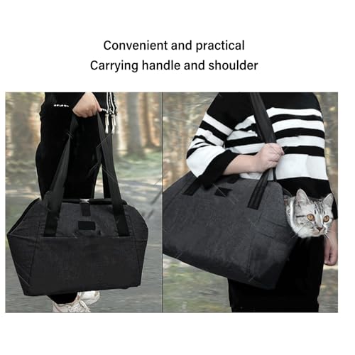 Bolsa de viaje para mascotas calefactable para paseos cómodos de perros y gatos 7