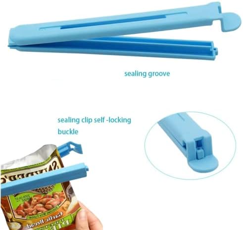 Bag Clips for Food Storage in 2 Assorted Sizes & 3 Colors,Unique Plastic Food clips for Sealing Snacks, Coffee, Food,Sandwich Bags - Reusable Bag Sealer Clips for Home, Kitchen & Office(pack of 30)