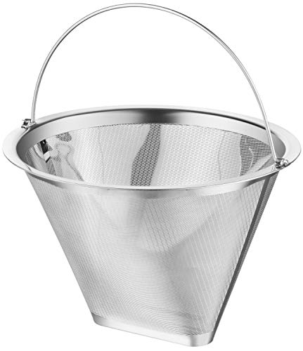 TEEMADE Coffee Filter 4# Cone Coffee filter Reusable for Ninja Hamitton Beach Coffee Makers (Coffee Filter)