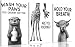 3Pcs Black White Bathroom Animal Canvas Wall Art Funny otter giraffe Highland Painting Picture Wall Decor Vintage Bathroom Animal Poster Print Artwork for Toilet Restroom Washroom Home Decoration