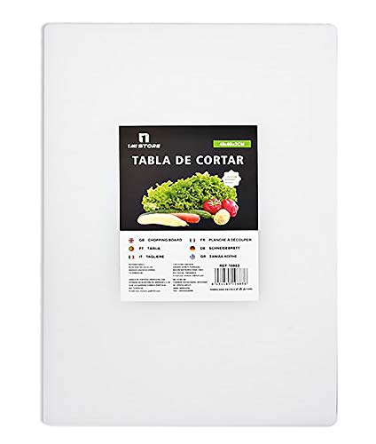 1MI STORE Tabla de Cortar Cocina, Material de Polietileno, Blanco (40x60x2cm)