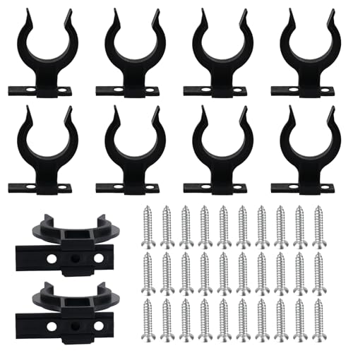 Sockelleisten Clips 10 Stück Küchensockel Befestigung Sockelleiste Küche mit 30 Schrauben Sockelblende Küche Küchen Sockelblende für 32-42mm Küchenfüße Schwarz