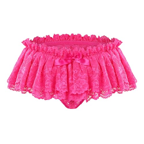 Littleforbig Unisex Hipster Briefs Sissy Lace Skirted Thong Panties Shaping Briefs for Crossdressers Transgender2
