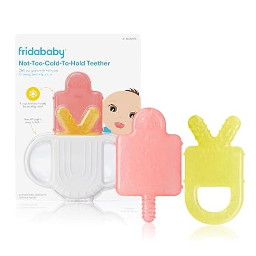 Frida Baby Silicone Teething Toys, 4-in-1 Teether for Babies & Infants, Teething Relief for 0-18 Months, Not-Too-Cold-to-Hold Baby Teether, BPA-Free