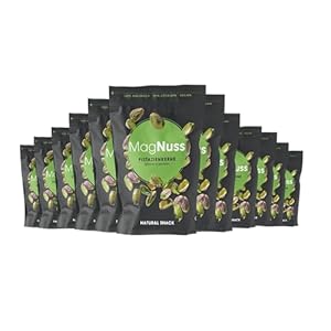 MagNuss Pistazienkerne | Geröstet, gesalzen & geschält | 12x 125g-Packung | Premium-Qualität | Reich an gesunden Nährstoffen | Perfekter Snack für unterwegs | Vegan und glutenfrei