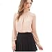 Elegant Women Long Sleeve Casual Chiffon Solid Blouse Shirt Top Pink M