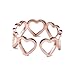 Produktbild nobrand Offener Ring für Damen, Krone, verstellbar, Liebesherz