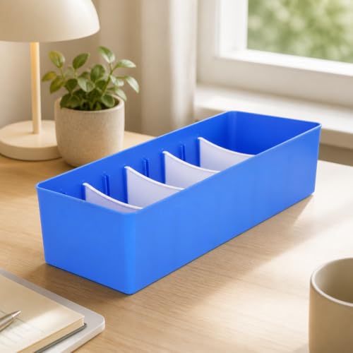 Image of Cutting EDGE Stackable Storage Drawer Organiser, Set of 4 (Blue)