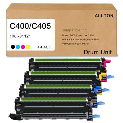 108R01121 Imaging Unit VersaLink C400 C405 Drum Unit Replacement for Xerox 108R01121 Imaging kit Replacement for Xerox VersaLink C400 C405 Phaser 6600 WorkCentre 6655 WorkCentre 6605 Printer(4-Pack)