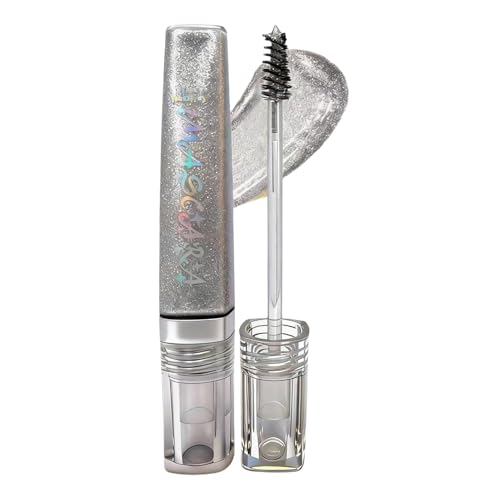 Máscara de pestañas con purpurina, voluminizadora para pestañas, maquillaje de ojos brillante con diseño de fórmula a prueba de sudor, capa brillante para nocturno, actuación en