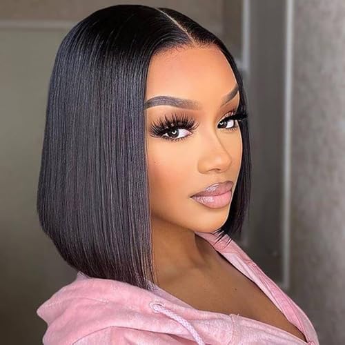 Alipear Bob Wig Human Hair Straight 4x7 Lace Front Wigs
