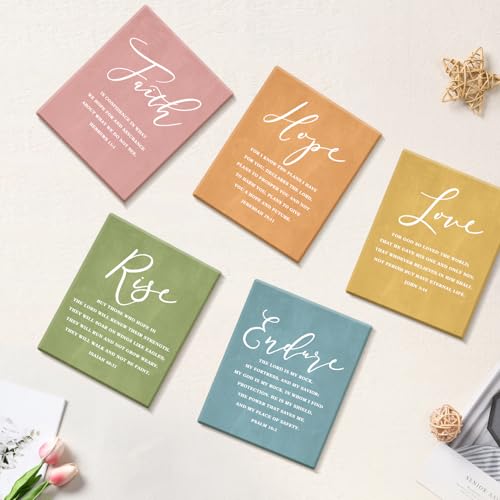 Image of CHDITB Scripture Religious Wall Decor, Faith Poster,Christian Home Artwork, Bible Verses Art Print Set Of 6(12x16 Inches) Christian Wall Art For Prayer College Dorm Room Decoration