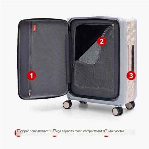 PANKERS Suitcase Zippered Folding Suitcase, Multifunctional Travel Trolley Case, 20-inch Boarding Universal Wheel Password Box Suitcases2