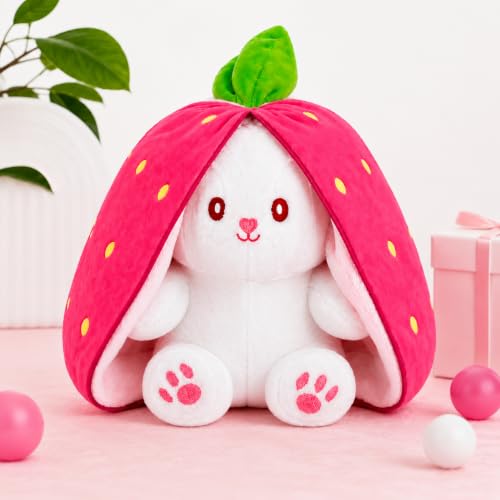 AUDBOT Store AUDBOT Reversible Strawberry Bunny Soft Toy - Image 2