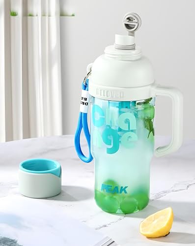 Image of THE VENTI SHOTAY Classic Unbreakable Water Bottle with Sipper BPA Free, Leak-Proof Water Bottle Ideal for Office, Sports, School, Gym (Handle - 900ML-White)