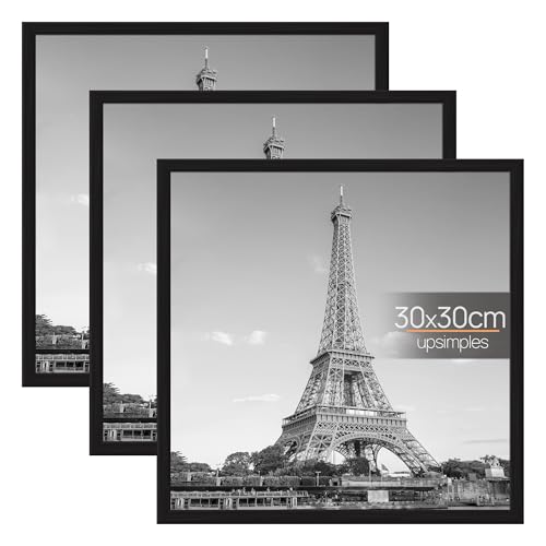 upsimples 3 Pack 30x30 Picture Frame Black 30x30 Poster Photo Frame