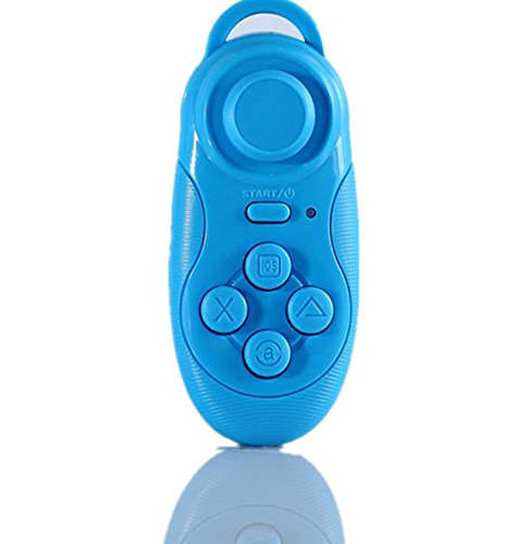 Gloriest Mini Multifunction Portable Wireless Gamepad Remote Controller,Bluetooth V3.0, IOS VR Headset Google Cardboard Ebook Powerpoint Android TV (Blue)