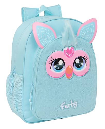Safta FURBY - Plecak szkolny dla dzieci, plecak dziecięcy, dostosowany do wózka, idealny dla dzieci w wieku szkolnym, wygodny i wszechstronny, jakość i wytrzymałość, 32 x 12 x 38 cm, Błękitny, M