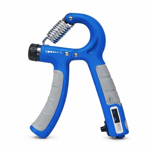 Image of CRAE Hand Gripper with Counter - Adjustable Grip Strengthener, 60 KG Capacity for Forearm, Wrist & Finger Workout Men & Women (Blue)