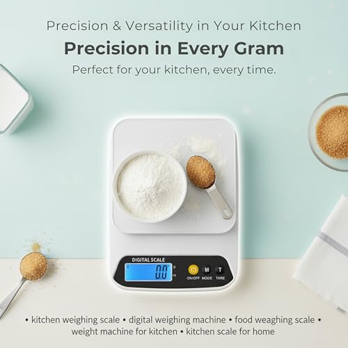 Image of GetSetNova Digital Kitchen Weighing Scale 10kg, Electronic Food Weight Machine for Kitchen, High Precision Digital Scale for Cooking, Baking & Portion Measurement