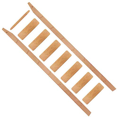 Quite Guide Library Ladder Kit Wooden Ladder 8 Foot 9 Foot 10 Foot Red Oak Unassembled (8' Whole Length)