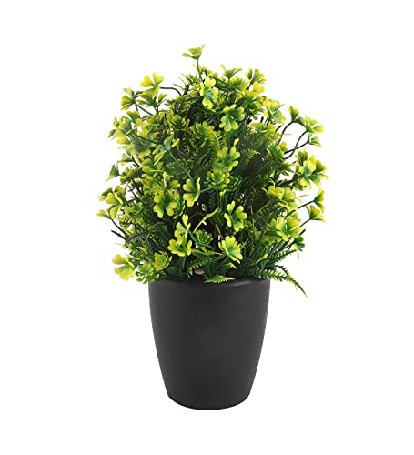 Image of Foliyaj Artificial Plant in Black Pot and Yellow Daisy Flowers for Interior Decor | Faux Plant for Desks, Shelves and Side Tables for Your Home and Office | Fake Plants for Indoor Decoration